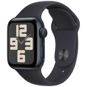 アップル Apple Watch SE(GPSモデル)- 40mmミッドナイトアルミニウムケースとミッドナイトスポーツバンド - S/M MR9X3J/A
