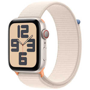 アップル Apple Watch SE(GPS ＋ Cellularモデル)- 44mmケースとスターライトスポーツループ スターライトアルミニウム MRH23JA