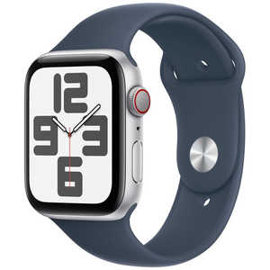 アップル Apple Watch SE(GPS ＋ Cellularモデル)- 44mmケースとストームブルースポーツバンド - S/M シルバーアルミニウム MRHF3JA