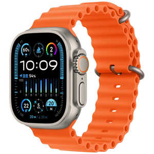 アップル Apple Watch Ultra 2(GPS ＋ Cellularモデル)- 49mmチタニウムケースと オレンジオーシャンバンド MREH3JA