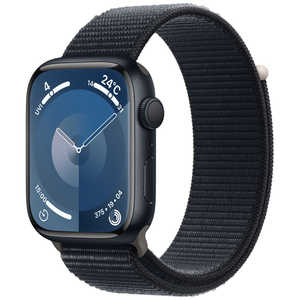 アップル Apple Watch Series 9(GPSモデル)- 45mmミッドナイトアルミニウムケースとミッドナイトスポーツループ MR9C3J/A