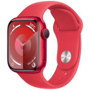 アップル Apple Watch Series 9(GPSモデル)- 41mm (PRODUCT)REDアルミニウムケースと(PRODUCT)REDスポーツバンド - S/M MRXG3J/A