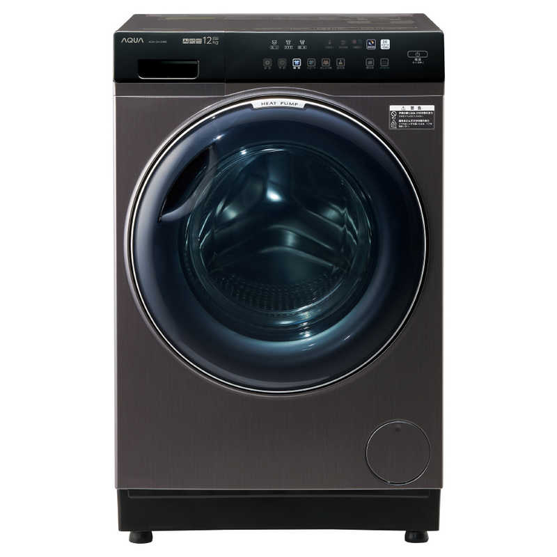 アクア　AQUA アクア　AQUA ドラム式洗濯乾燥機 洗濯12.0kg 乾燥6.0kg ヒートポンプ乾燥 (右開き) AQW-DX12P-R-K シルキーブラック AQW-DX12P-R-K シルキーブラック