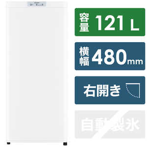 三菱　MITSUBISHI 冷凍庫 1ドア Uシリーズ 前開き式 右開き 121L ファン式 MF-U12H-W ホワイト
